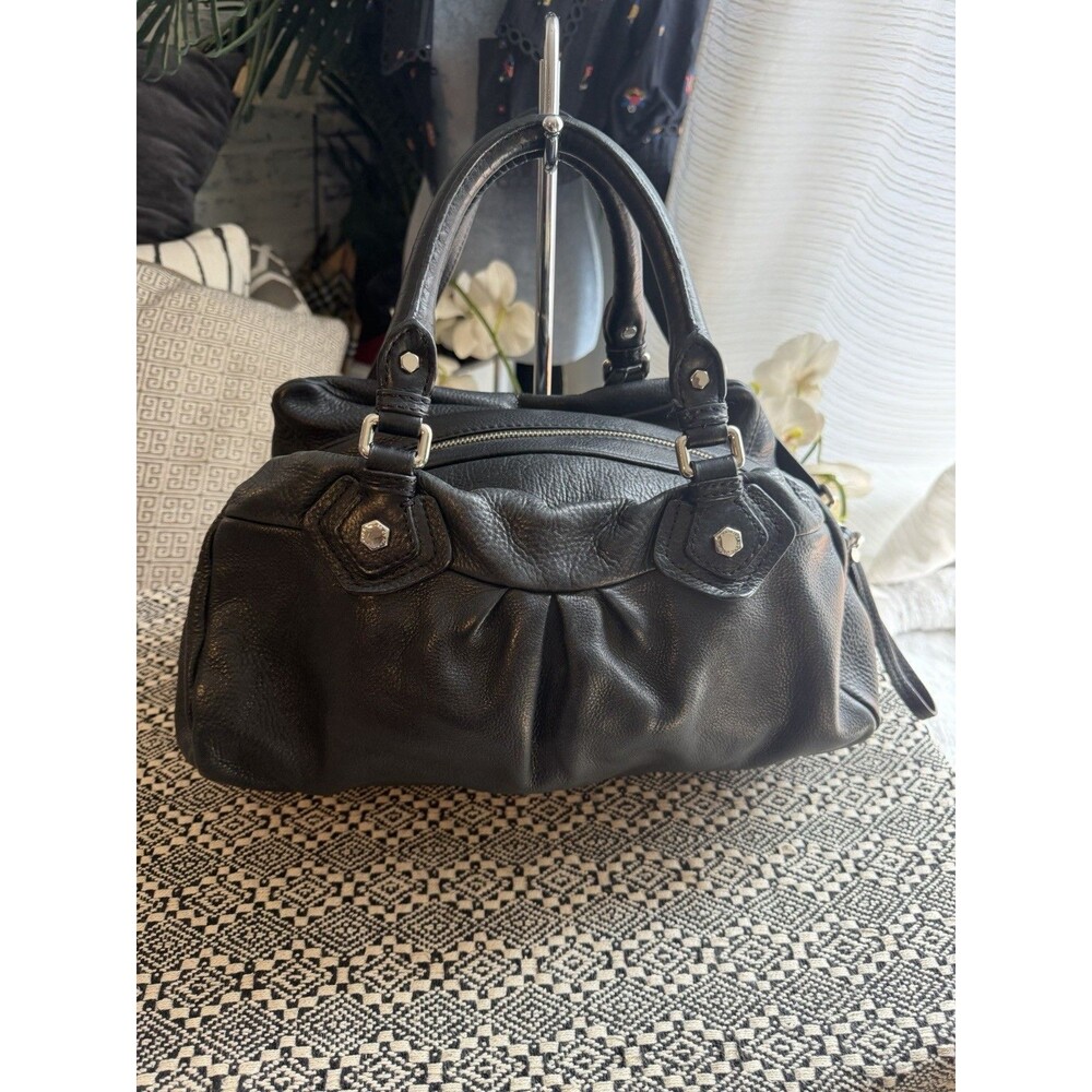 Rare Marc by Marc Jacobs $498 Black Classic Leather Satchel Purse - Picture 2 of 16
